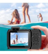 D50 HD Outdoor Sports Waterproof Action Camera 2.88+1.44 inch Dual Screen Camera, with 32G TF Card + Card Reader - Black