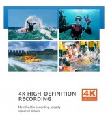 D50 HD Outdoor Sports Waterproof Action Camera 2.88+1.44 inch Dual Screen Camera, with 32G TF Card + Card Reader - Black