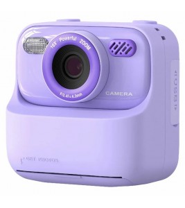 P79 Photo Instant Print Kids Digital Camera Fun Game HD 1080P Dual Lens Camera with 32G Memory Card - Purple