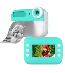 Q7 3.0-inch Screen 48MP Kids Instant Camera Photo Thermal Printer with 32G TF Memory + Card Reader - Blue