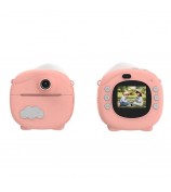 D10 2.0-inch IPS Screen Kids Camera Instant Print 1080P Digital Camera Toy with Printing Paper - Pink