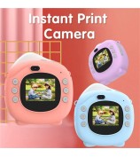 D10 2.0-inch IPS Screen Kids Camera Instant Print 1080P Digital Camera Toy with Printing Paper - Pink