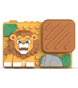 H7 Lion Design 2.4-inch IPS Screen Dual Lens Camera Kids Digital Camera Building Block Toy