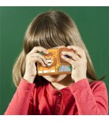 H7 Lion Design 2.4-inch IPS Screen Dual Lens Camera Kids Digital Camera Building Block Toy