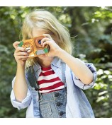 H7 Lion Design 2.4-inch IPS Screen Dual Lens Camera Kids Digital Camera Building Block Toy