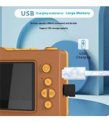 H7 Lion Design 2.4-inch IPS Screen Dual Lens Camera Kids Digital Camera Building Block Toy