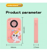A20 2.4-inch Screen 9600W Pixel HD Kids Phone Camera with 32G Memory Card - Blue Dinosaur / Silicone Type