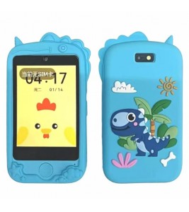 T57 4G Dual Lens Children Smart Educational Phone Camera Toy, European, Asian and African Version - Blue
