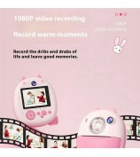 FB-001B HD Dual Camera 2.4-inch Instant Print Camera with Built-In Games 10x Zoom Kids Camera