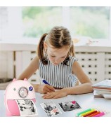FB-001B HD Dual Camera 2.4-inch Instant Print Camera with Built-In Games 10x Zoom Kids Camera