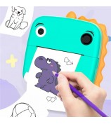 A20 2.4-inch Screen Kids Instant Camera Rechargeable Photo Printing Camera Toy - Pink