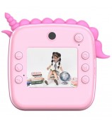 A20 2.4-inch Screen Kids Instant Camera Rechargeable Photo Printing Camera Toy - Pink