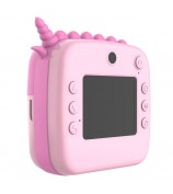 A20 2.4-inch Screen Kids Instant Camera Rechargeable Photo Printing Camera Toy - Pink