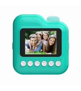 Q6 Instant Print Camera for Kids Digital Camera for Inkless Photo Lable Printing - Green