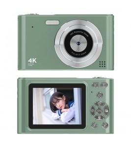 H15 2.4-inch IPS Screen Digital Camera Portable HD CCD Camera with 32G TF Card + Card Reader - Green