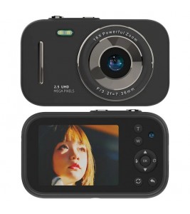 H17 2.8-inch IPS Screen Student Entry-Level Digital Camera HD Dual Lens CCD Camera - Black