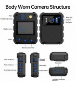 L9 Waterproof Body Worn Camera Wearable Camera Bodycam for Law Enforcement