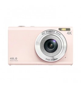 DC402-AF 4K Kids 48MP Digital Camera Auto Focus 16X Digital Zoom Vlogging Camera for Teens - Light Pink