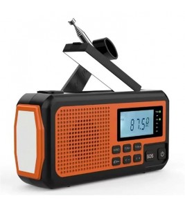 373 Multifunctional Outdoor Emergency Hand Crank AM / FM Solar Radio Power Bank, EU Version