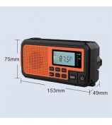 373 Multifunctional Outdoor Emergency Hand Crank AM / FM Solar Radio Power Bank, EU Version