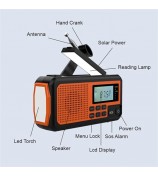 373 Multifunctional Outdoor Emergency Hand Crank AM / FM Solar Radio Power Bank, EU Version
