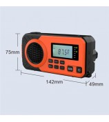 375 AM FM SW Radio Solar Charging Hand Crank Portable LED Flashlight Power Bank Phone Charger (EU Version)
