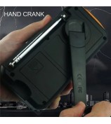 375 AM FM SW Radio Solar Charging Hand Crank Portable LED Flashlight Power Bank Phone Charger (EU Version)