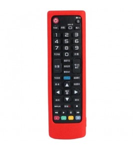 Silicone Protective Case for LG AKB Series Smart TV Remote Control Cover with Strap - Red