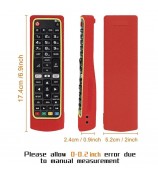 Silicone Protective Case for LG AKB Series Smart TV Remote Control Cover with Strap - Red