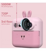 A23 2.4-inch Screen Mini Children HD Digital Camera Portable Instant Photo Printing Machine - Blue