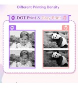 CP02 2.4-inch Screen Kids HD Digital Camera Mini Thermal Photo Printer with 32G TF Card + Card Reader - Blue