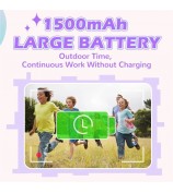 CP02 2.4-inch Screen Kids HD Digital Camera Mini Thermal Photo Printer with 32G TF Card + Card Reader - Blue