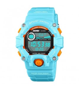 SKMEI 2288 Teenager Luminous Digital Watch Outdoor Sports Electronic Wrist Watch - Baby Blue