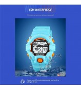 SKMEI 2288 Teenager Luminous Digital Watch Outdoor Sports Electronic Wrist Watch - Baby Blue