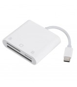 Type-C Plug 3-in-1 SD / TF / CF Memory Card Reader Data Transfer Adapter