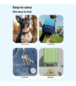 AZOK Stamp Bluetooth Tracker 80dB Beep Sound Global Item Locator Works with Apple Find My - Gold