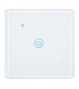 DS-101JL-1 1 Gang WiFi + Bluetooth Dual Mode APP Voice Control Smart Touch Wall Switch - White