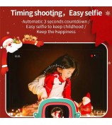 Christmas Style 2.0-inch Screen Children HD Digital Camera Instant Photo Printer