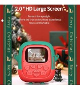 Christmas Style 2.0-inch Screen Children HD Digital Camera Instant Photo Printer