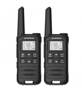 BAOFENG FR-22A 2Pcs Outdoor Handheld Interphone with Screen UHF FRS462 PMR446MHZ Walkie Talkie - Black / EU Plug