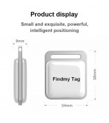 F1 Findmytag GPS Pet Dog Cat Tracker Global Bluetooth Anti-Lost Locator for iOS Android - White