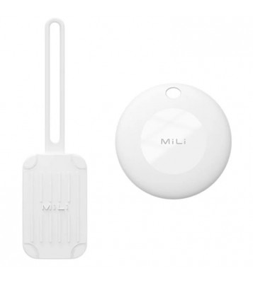 MILI HD-P16-Lu MiTag Silicone Luggage Tag Tracking Locator Anti-Lost Device for iOS - White