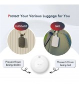 MILI HD-P16-Lu MiTag Silicone Luggage Tag Tracking Locator Anti-Lost Device for iOS - White