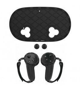 Silicone Case Set for Meta Quest 3S VR Headset, Controllers Protective Cover - Black