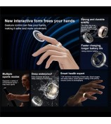 R18 Sleep Health Monitoring Ring Multifunctional Stainless Steel Smart Ring, Magnetic Cable Charging - Tarnish / Size 8