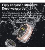 R18 Sleep Health Monitoring Ring Multifunctional Stainless Steel Smart Ring, Magnetic Cable Charging - Tarnish / Size 8