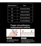 R18 Sleep Health Monitoring Ring Multifunctional Stainless Steel Smart Ring, Magnetic Cable Charging - Tarnish / Size 8
