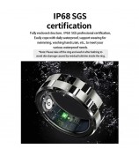 R9 Multifunctional Stainless Steel Smart Ring Heart Rate Blood Oxygen Sleep Monitoring Ring with Charging Case - Black / Size 8