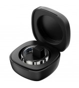 R9 Multifunctional Stainless Steel Smart Ring Heart Rate Blood Oxygen Sleep Monitoring Ring with Charging Case - Black / Size 8