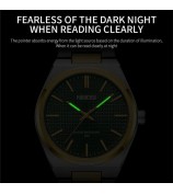 NIBOSI 2663 Business Men Quartz Watch Steel Strap Luminous Wrist Watch - Silver+Gold Strap / White Dial